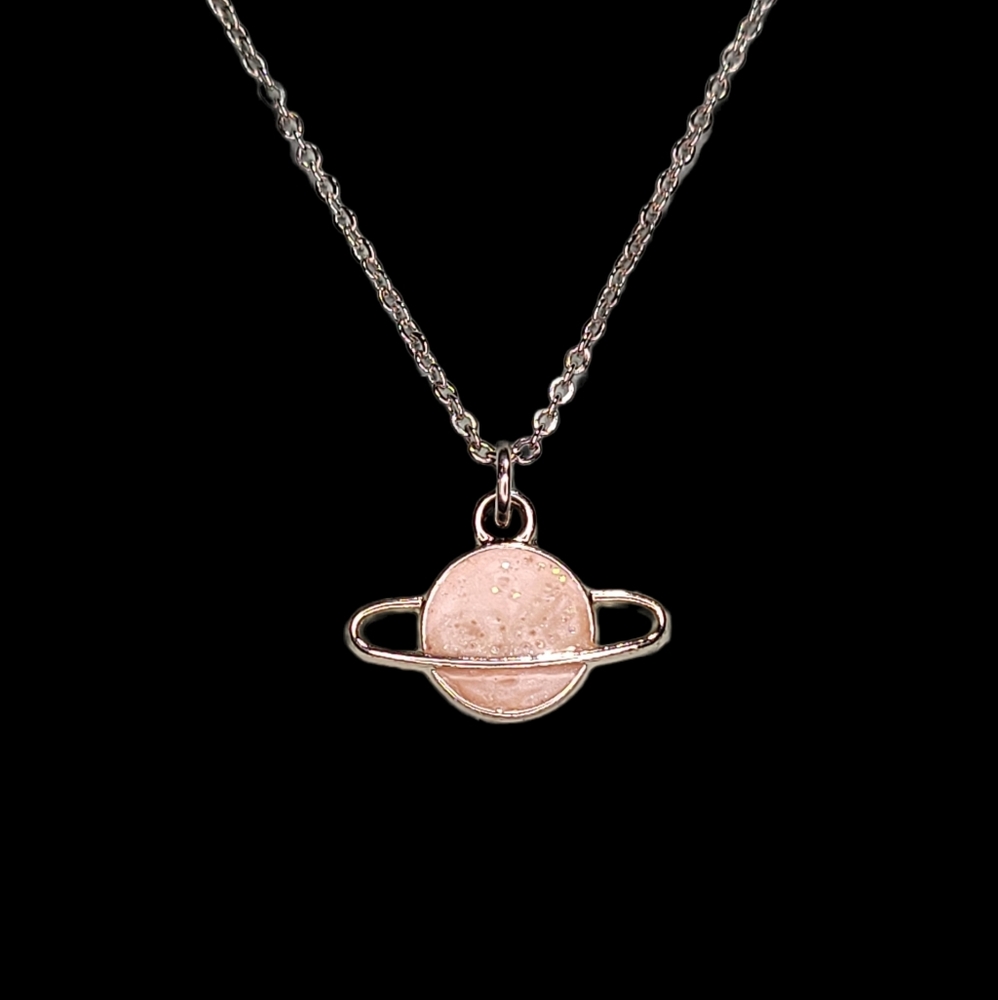 Sterling Silver Pearlescent Cosmic Charm Necklace